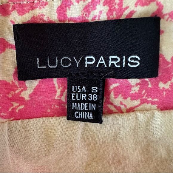 Lucy Paris Kinsey Pink Cream 100% Cotton Ankle Pants Women’s Small - Picture 10 of 11